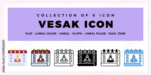 Vesak Icon Collection 6 Unique Calendar Designs
