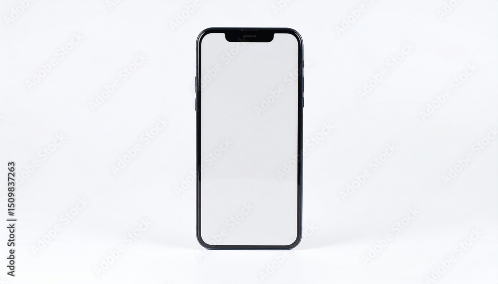 Blank Smartphone Screen Mockup Isolated on White Background Blank Smartphone Screen Mockup Isolated on White Background