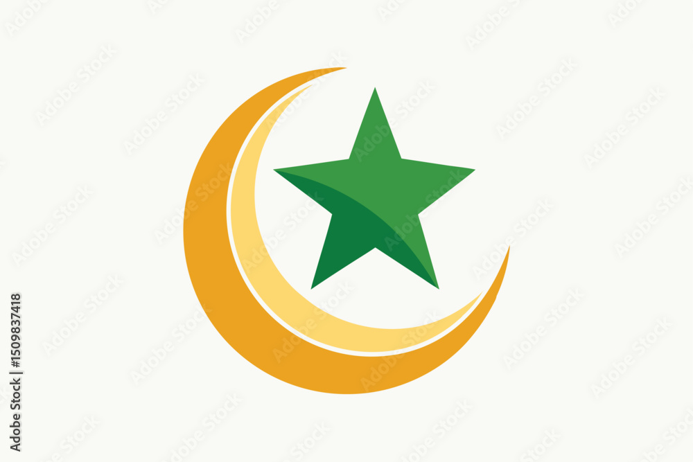 Fototapeta premium star-and-crescent-icon-vector-image--can-be-used-f.eps