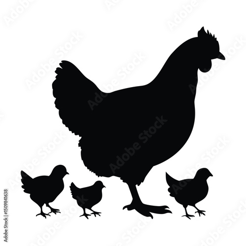 Hen vector icon Art & Illustration. hen vector, chicken vector. 