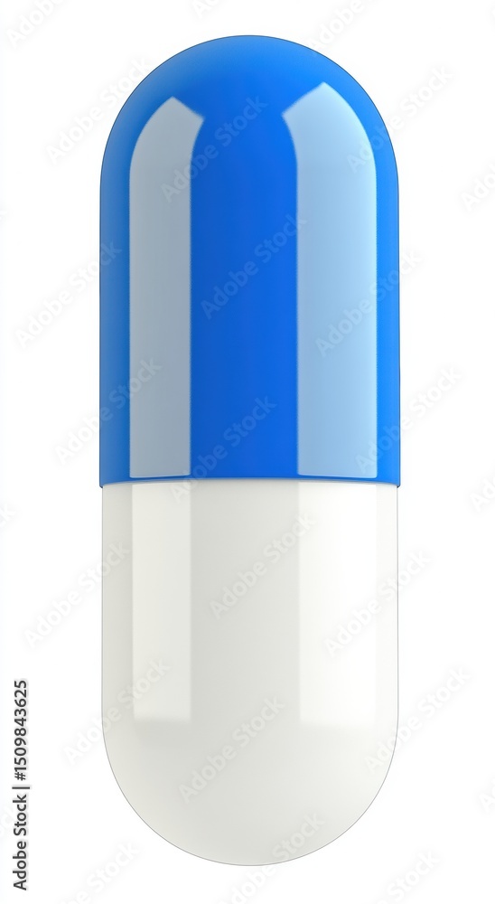 blue pill on white background blue pill on white background
