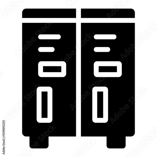 school locker Solid icon