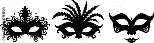 Ornate Carnival Masks vector design