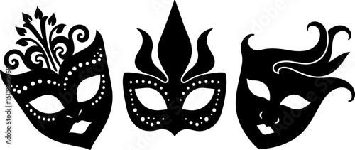 Ornate Carnival Masks vector design