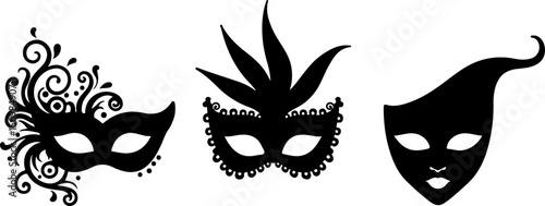 Ornate Carnival Masks vector design