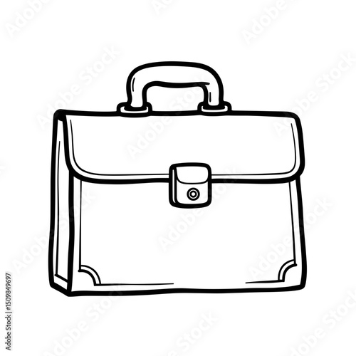 Briefcase closing with lock, symbolizing career transition