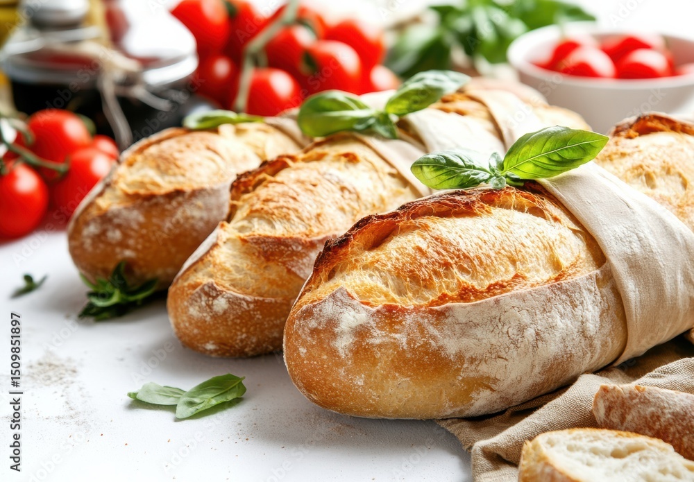 Naklejka premium fresh baked bread