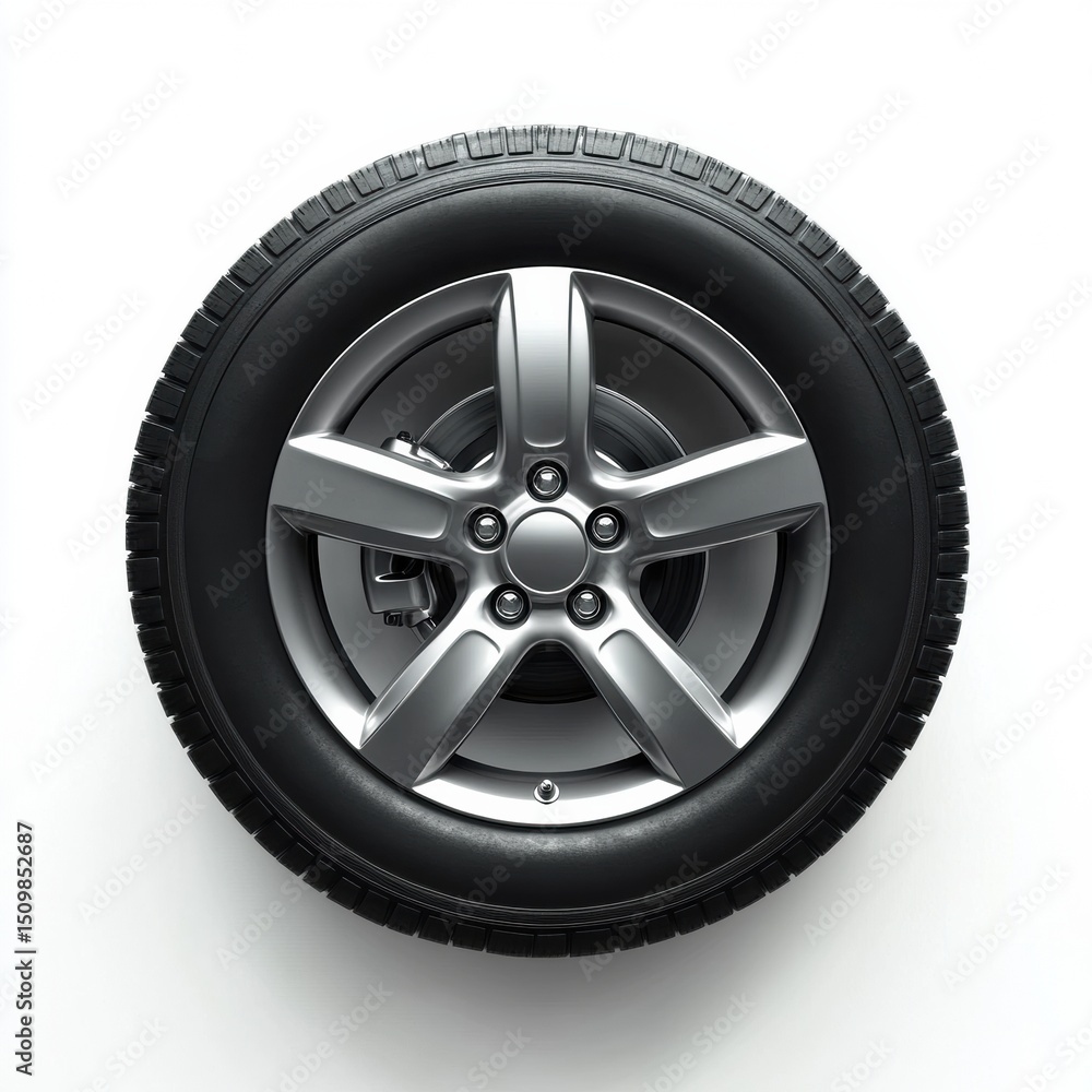 car wheel on white background car wheel on white background
