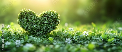 Heart-shaped foliage in a grassy field