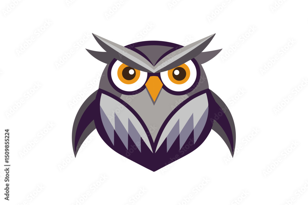 Fototapeta premium owl on white background