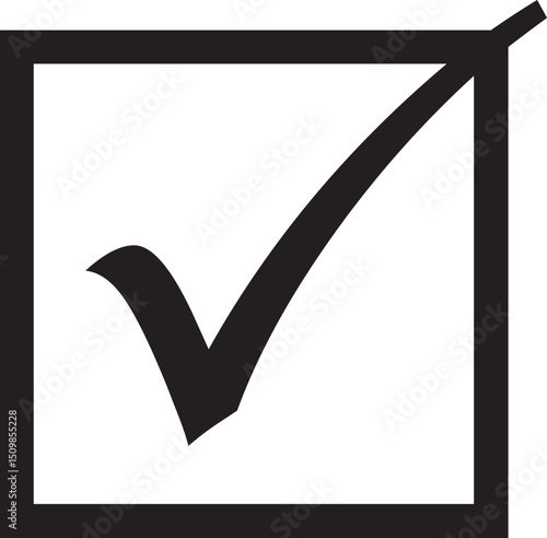 Black checkmark inside square box 