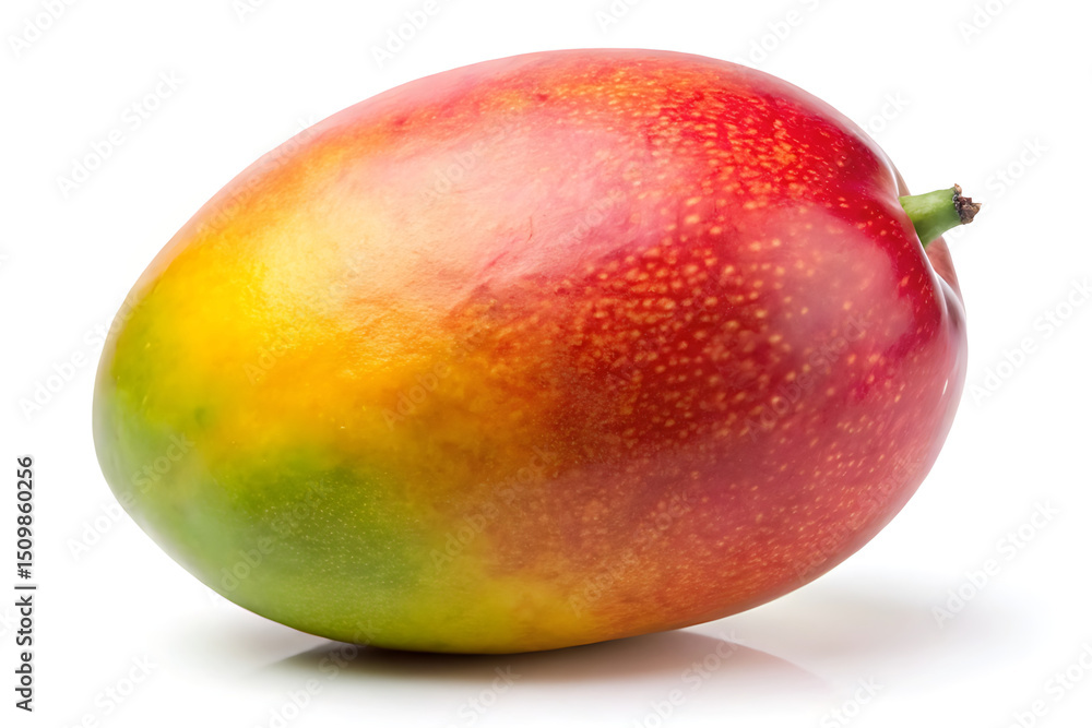 Ripe single mango fruit isolated on white background Ripe single mango fruit isolated on white background