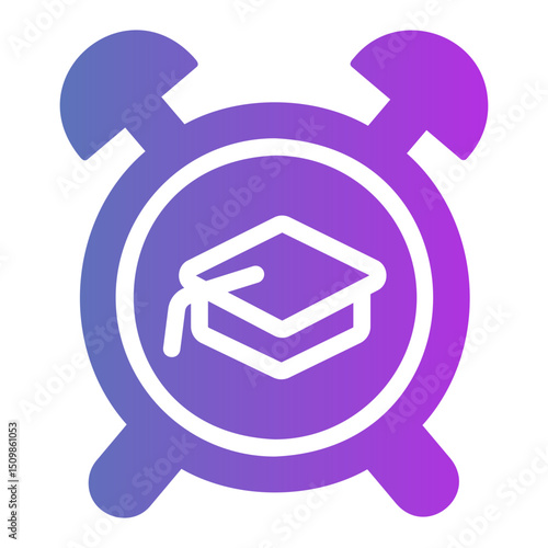 alarm clock Gradient icon