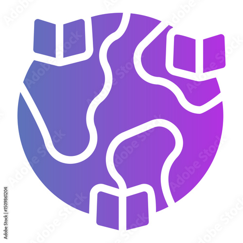 international literacy Gradient icon