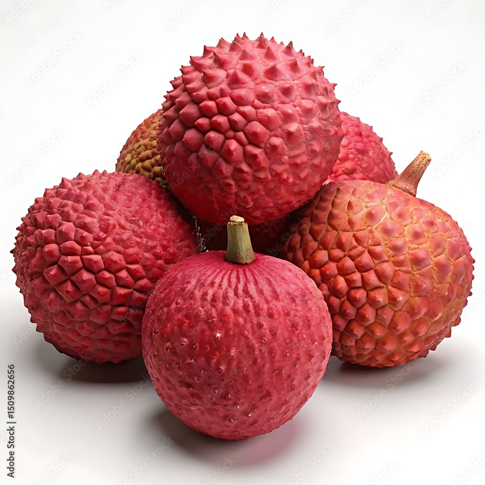 lychee on white background lychee on white background