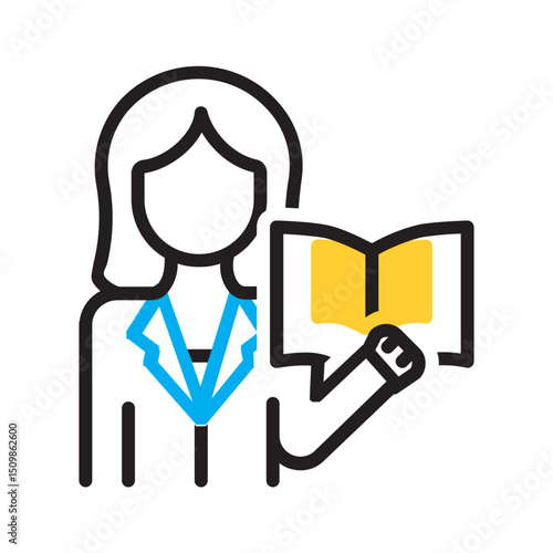 Vector multi color icon for Teacher