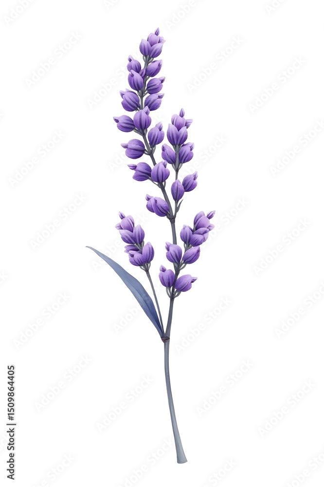 Obraz premium lavender flower isolated on white background