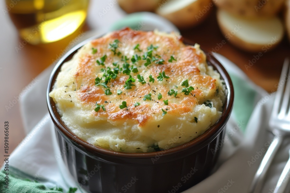 Baked Mashed Potatoes. Traditional Irish Colcannon, Saint Patrick's Day Meal Baked Mashed Potatoes. Traditional Irish Colcannon, Saint Patrick's Day Meal