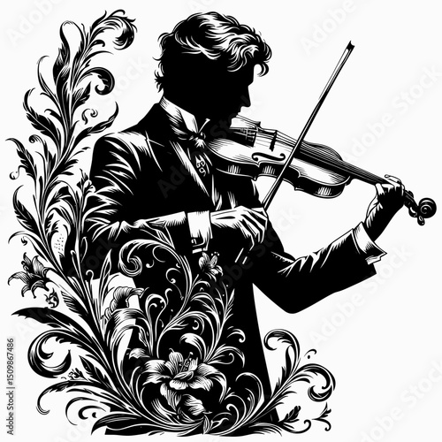 Man playing violin 