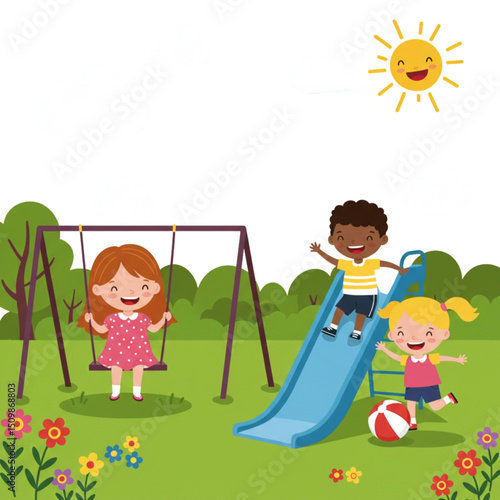 children on the playground