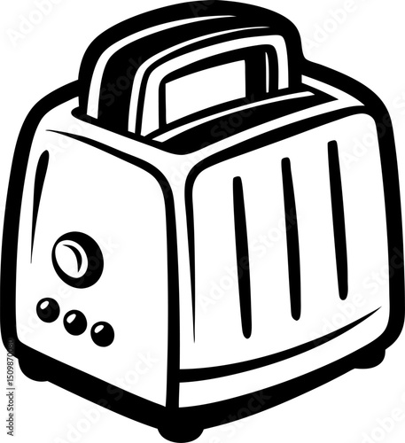toaster on white background