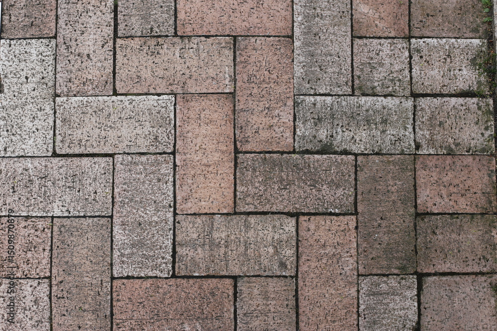 Obraz premium Pavement brickwork in Tokyo Japan