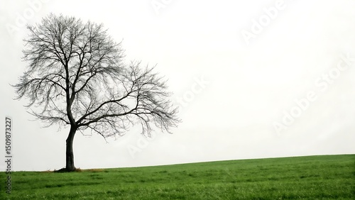 Wallpaper Mural Lonely tree in a grassy field under a wide sky. Torontodigital.ca