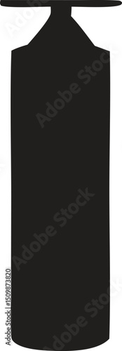 Single Punching Bag Vector – Minimalist Boxing and Fitness Equipment Illustration