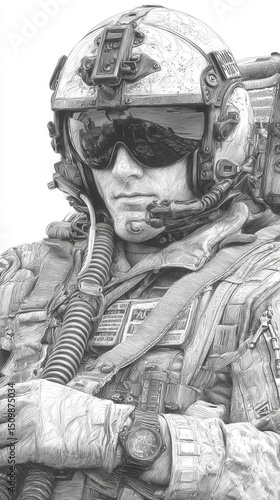 Military personnel portrait