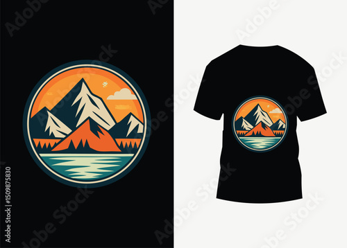 Black vector skull and t-shirt design and crossbones Halloween design emblem