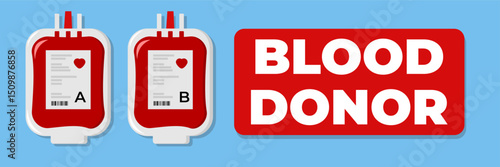 Vector Illustration. Blood Donation Concept. World Blood Donor Day. 
