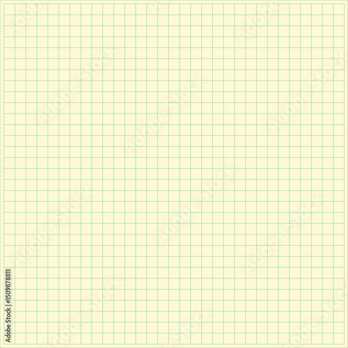 Clean simple graph paper, checked paper, gridded paper background. Vector. Notebook, sheet paper, seamless, page, cloth, chart, school book, paper. graphic, design background. Nostalgic, retro,vintage
