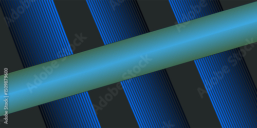 Blue and black vector 3d futuristic tech glow and shinning line simple modern abstract banner. Vector