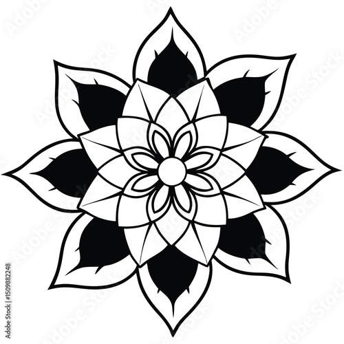 Hand-Drawn Black and Colored Floral Bouquet Illustrations – Botanical Clip art Set for Coloring Pages, Invitations, and Craft Design. Wildflower line art bouquets set, botanical vector illustration.