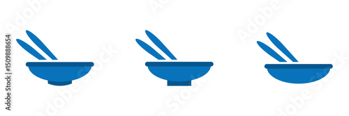 Bowl with chopsticks and bowl icon.