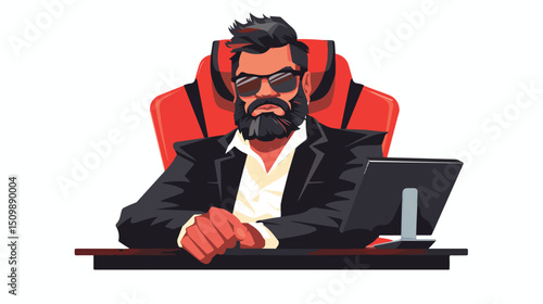 Powerful Businessman: Authority, Success, Leadership, Corporate, Management, Executive, CEO,        
