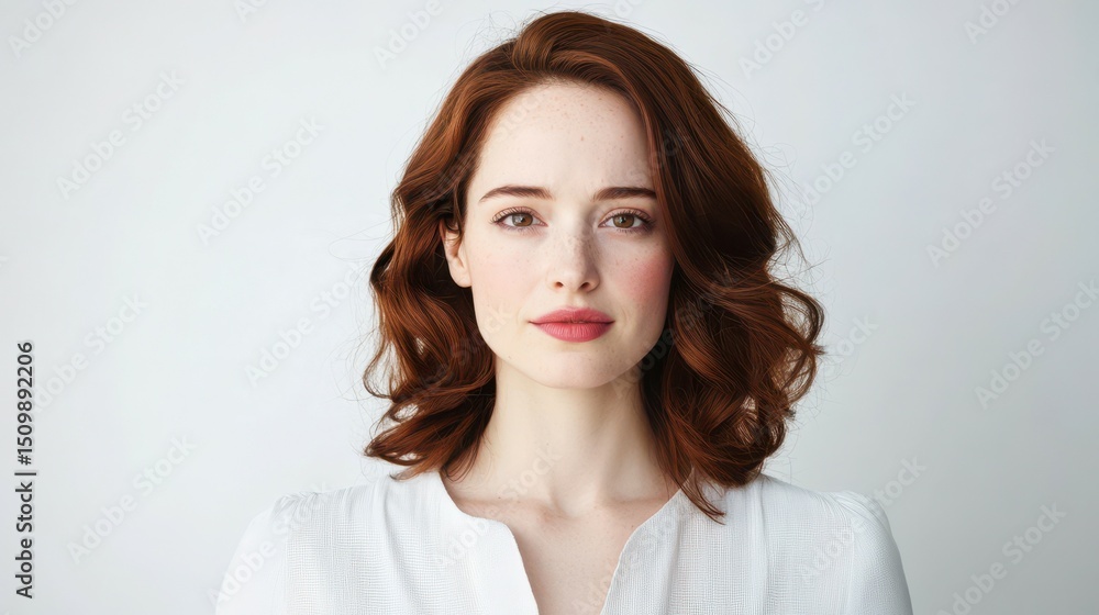 Elegant portrait of a woman: A captivating close-up portrait captures the serene beauty of a woman with flowing hair and a gentle gaze, evoking a sense of poise and natural grace. Elegant portrait of a woman: A captivating close-up portrait captures the serene beauty of a woman with flowing hair and a gentle gaze, evoking a sense of poise and natural grace.