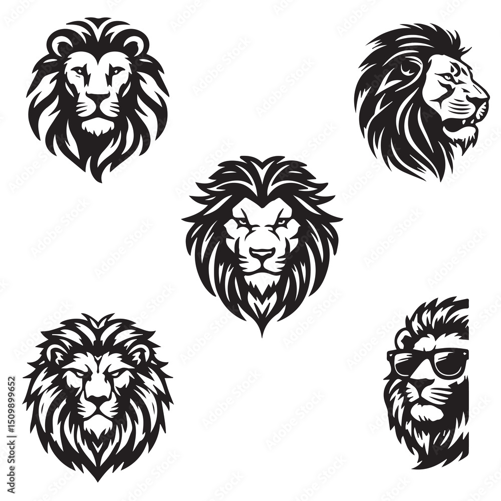 Obraz premium lion tribal tattoo