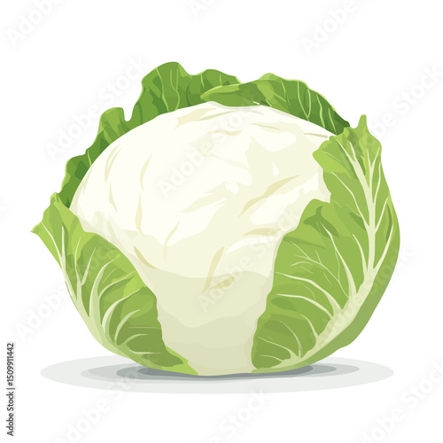Vector illustration of a kohlrabi 