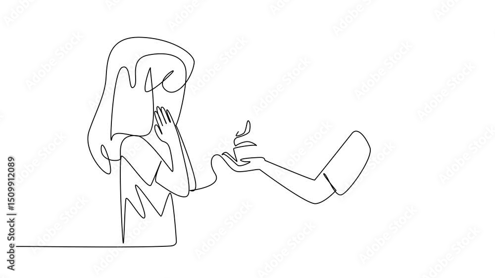 Animated self drawing of single continuous line drawing little girl gives strawberry topped cupcake to another girl. Cultivating friendship. National Give Someone a Cupcake Day. Full length animation Animated self drawing of single continuous line drawing little girl gives strawberry topped cupcake to another girl. Cultivating friendship. National Give Someone a Cupcake Day. Full length animation