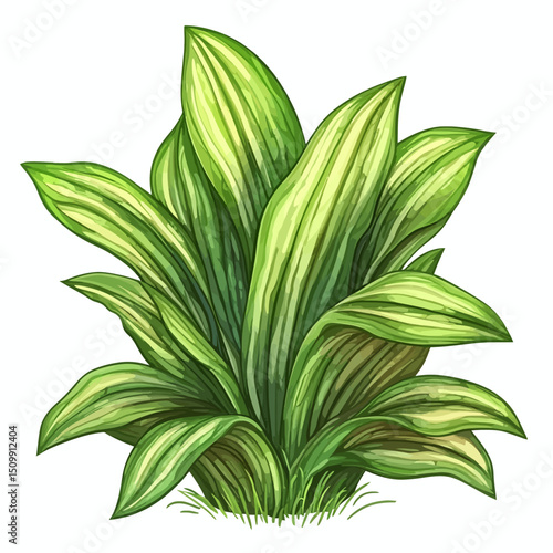 Illustration of a lemongrass 