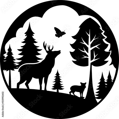 Forest & Wildlife Silhouette
