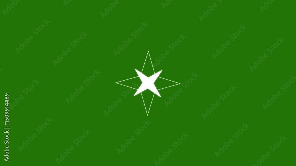 4K Shimmering Twinkle Star Animation with White Vector Stars Glittering on Green Background in Doodle Cartoon Style for Holiday and Festive Videos. 4K Shimmering Twinkle Star Animation with White Vector Stars Glittering on Green Background in Doodle Cartoon Style for Holiday and Festive Videos.