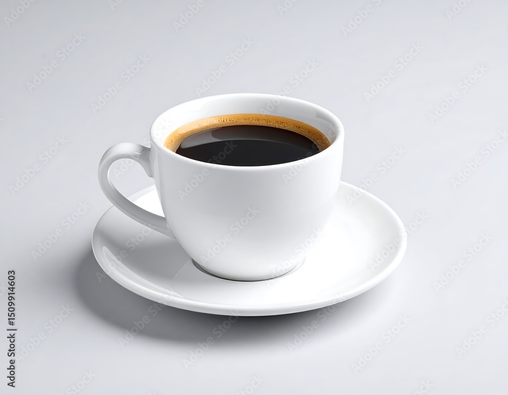 White coffee cup and saucer White coffee cup and saucer