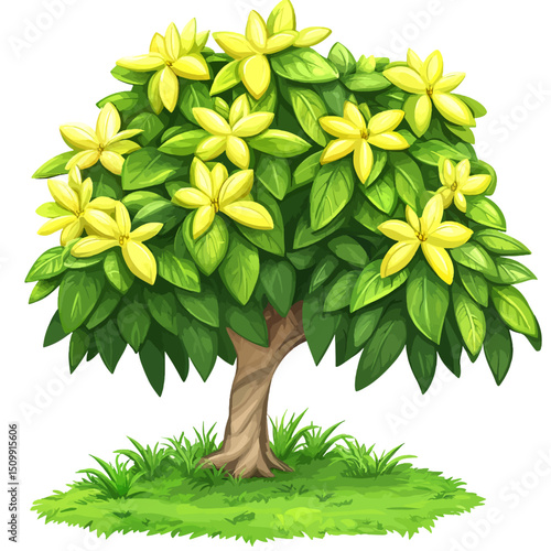 Lime tree isolated 