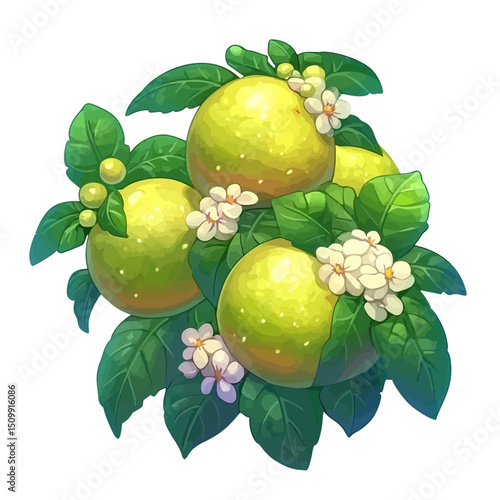Lime tree vector illustration 