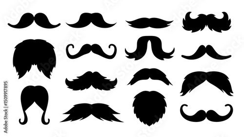 Set of mustache collection