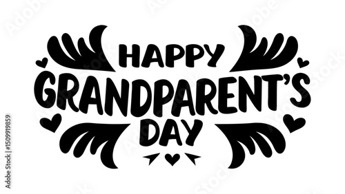 Happy Grandparent's Day calligraphy lettering