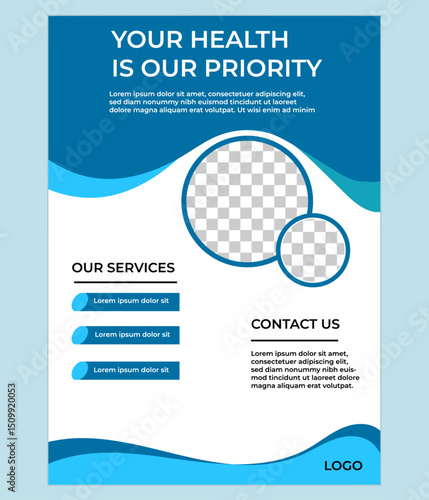 Professional Medical Flyer Design Template, Modern Medical Flyer Design Template, Creative Medical Flyer Design Template.