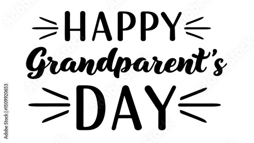 Happy Grandparent's Day calligraphy lettering